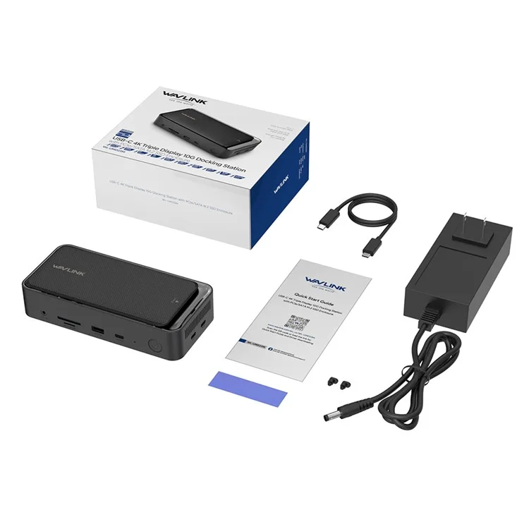 WAVLINK UMD23M 13 In 1 USB C Hub with 10Gbps M.2 Pcie / SATA SSD Enclosure Docking Station for Laptop Tablet - US Plug