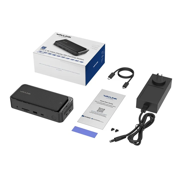 WAVLINK UMD23M 13-in-1 USB-C Hub mit 10 Gbit/s M.2 PCIe / SATA SSD Gehäuse Docking-Station für Laptop und Tablet - EU-Stecker
