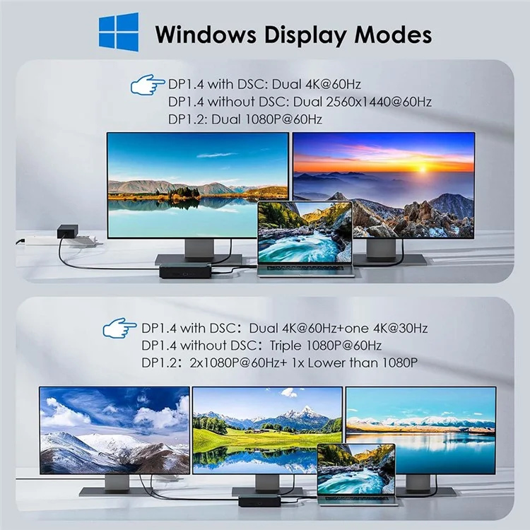 WAVLINK UMD23M 13-in-1 USB-C Hub mit 10 Gbit/s M.2 PCIe / SATA SSD Gehäuse Docking-Station für Laptop und Tablet - EU-Stecker