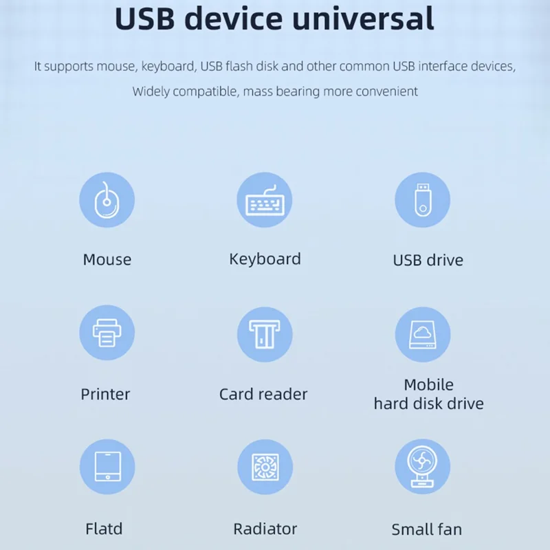 BLUEENDLESS HU701 7 in 1 USB 3.0 Hub with Independent Switch Aluminum Alloy Expansion Dock - EU Plug