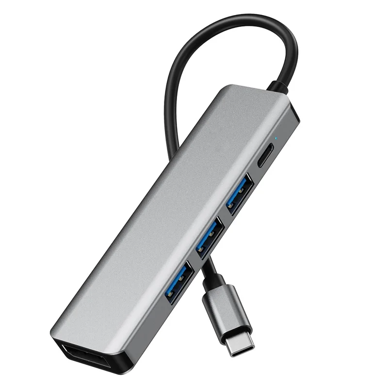 2421 Type-C 5 in 1 Laptop Expansion Hub 8K DP 100W PD Charging USB 2.0 Ports Adapter