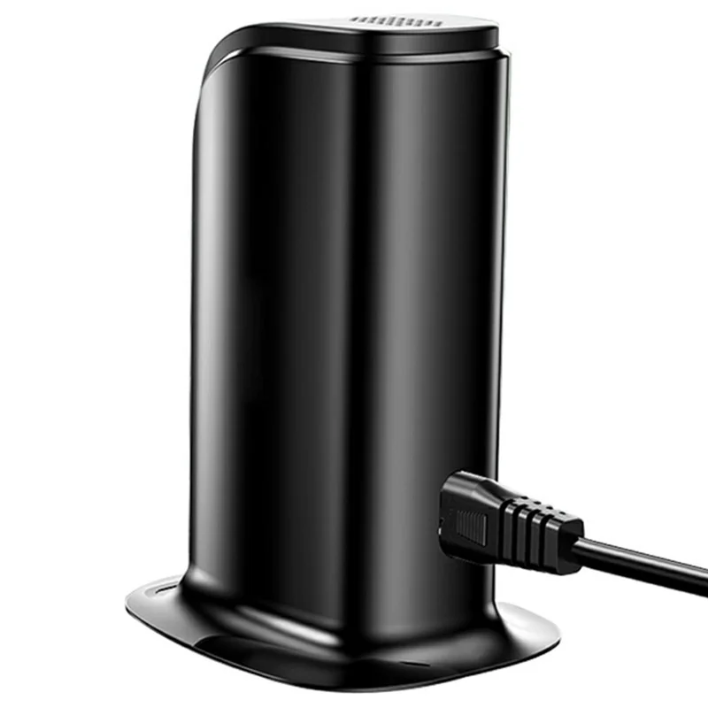 828 40W Multi-Port Charger Type-C + 5 USB-A Desktop Phone Fast Charging Station - Black / US Plug