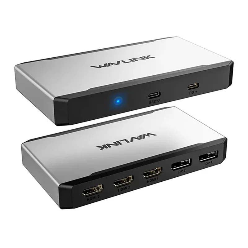 WAVLINK UG7701 100 Вт PD концентратор Адаптер USB-C к HD / DisplayPort док-станция Поддержка 4K 60 Гц