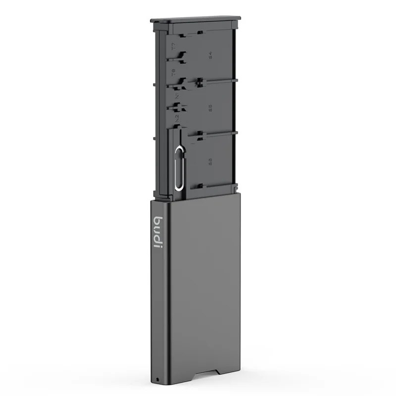 BUDI DC553B Przenośne pudełko do przechowywania kart pamięci SD, TF, nano, chroniący futerał