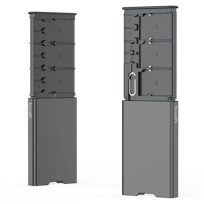 BUDI DC553B Przenośne pudełko do przechowywania kart pamięci SD, TF, nano, chroniący futerał