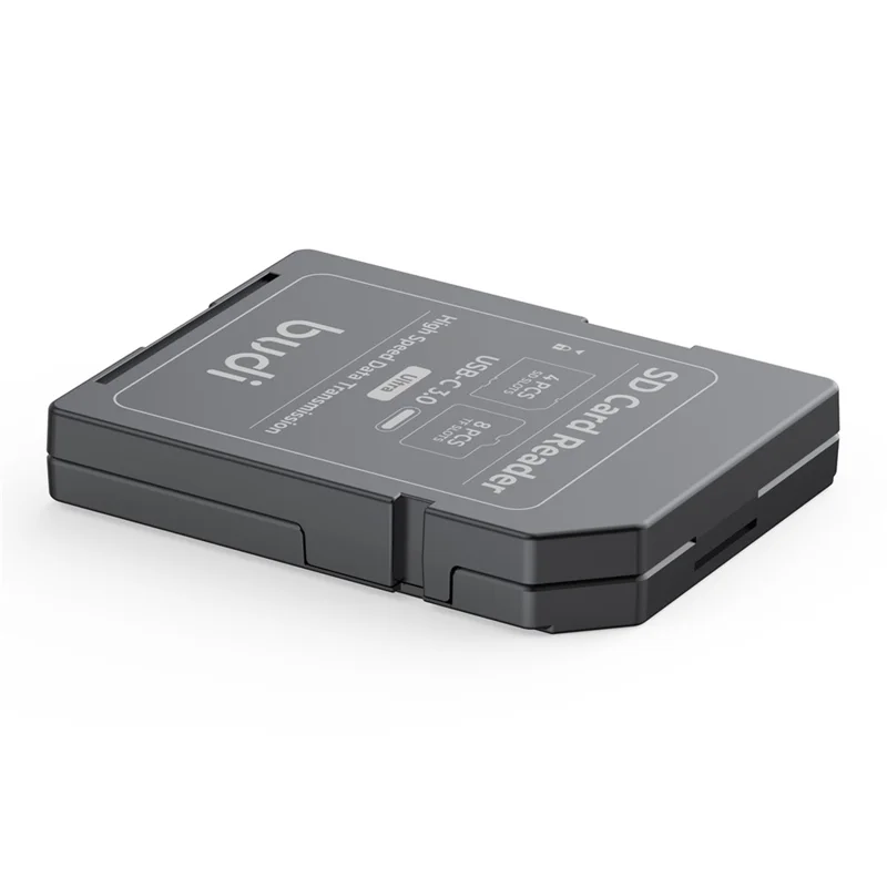 BUDI CP582B قارئ بطاقات متعدد الوظائف SD / TF مع 4 فتحات SD و 8 فتحات TF، قارئ بطاقات ذاكرة عالي السرعة بسرعة 5 جيجابت في الثانية