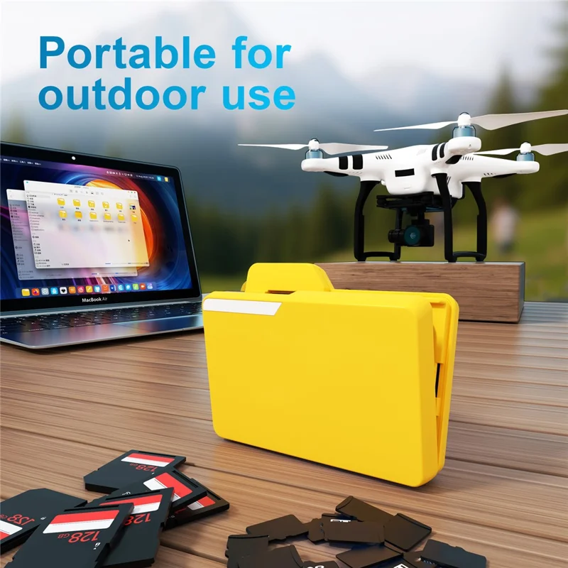 BUDI CP585Y USB 3.0 flerfunktionskortläsare för TF-kort, snabb 5 Gbps, OTG-kompatibel med Windows / Mac / Linux / iOS