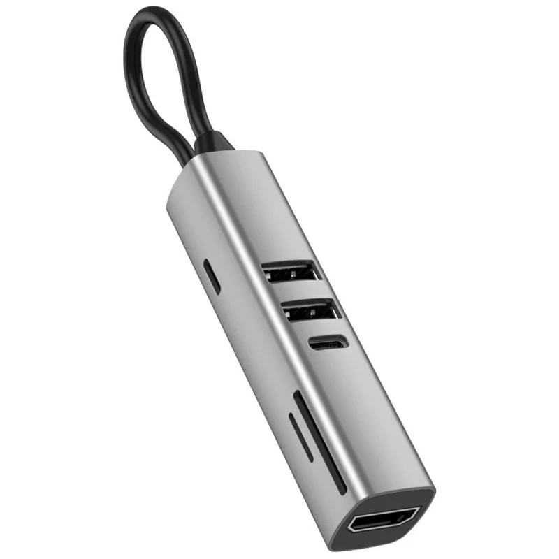 7 in 1 Type C to HDTV Portable Dock USB 3.0 Hub 100W PD Fast Charging 4K Display SD / TF Card Reader