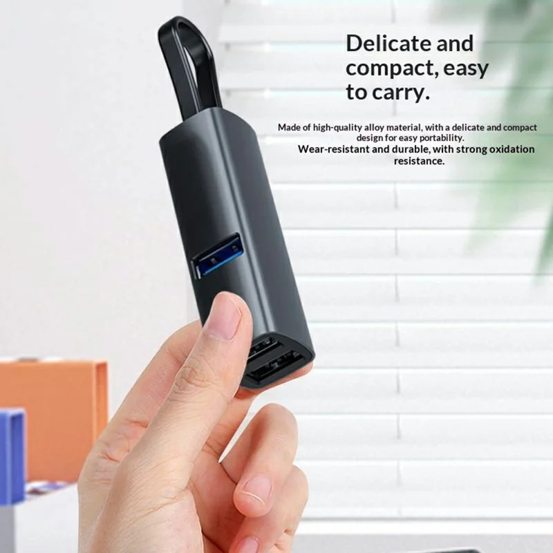 TYS-5U-C Тип C Док-станция 5 в 1 USB 3.0 Концентратор Портативный адаптер для мыши / клавиатуры / флешки / SD / TF карты Совместим с Windows / MacOS / Linux / Android Устройства - Потускнение