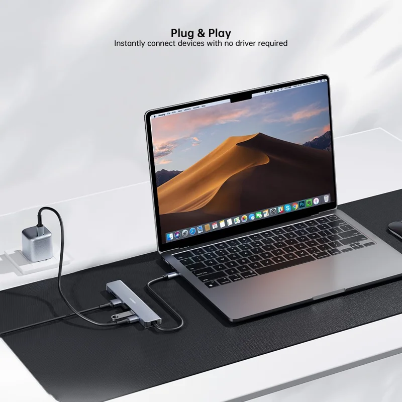 Dock di espansione XUNDD XDDC-072 Hub Type-C 7 in 1 USB-C a PD / USB 3.0 / USB 2.0 / HD / Lettore schede SD / TF - Grigio