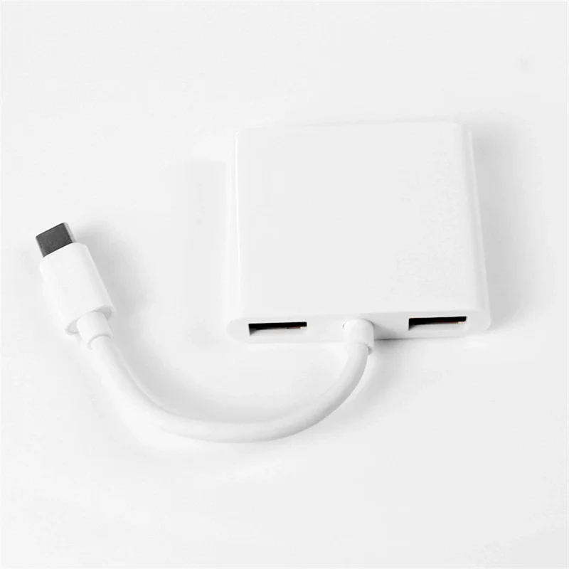 وحدة وصل HC-04D USB-C 5 في 1، محطة إرساء، محول تقسيم من Type-C إلى 4K HD وUSB 3.0 / 2.0 - أبيض