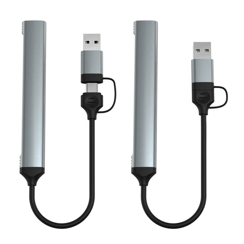 COTECI 16024 5-in-1 Dual Interface Docking Station USB-C Type-A Hub USB3.0 SD TF Card Reader - Grey