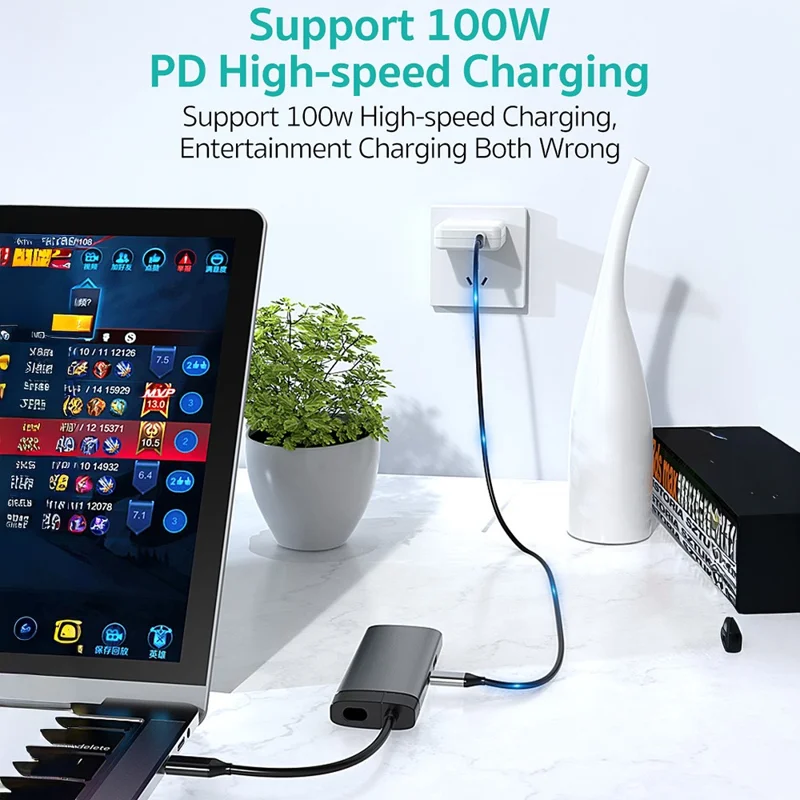 COTECI 16011 7-in-1 USB-C Hub Multiport Adapter Type-C to PD+USB3.0+USB2.0+HD+USB-C2.0+SD+TF Docking Station for Laptop - Grey