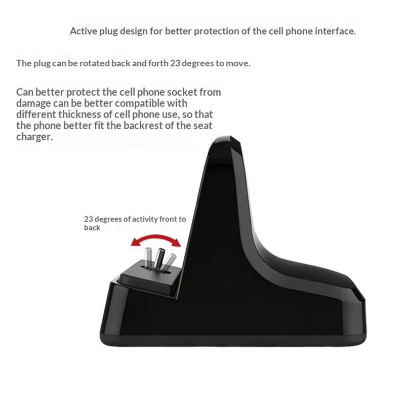 UC-03 Type-C Phone Charging Station Desktop Stand 120W QC3.0 PD Fast Charge Adjustable Charging Dock - Black