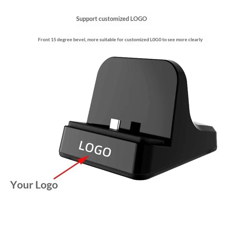 UC-03 Type-C Phone Charging Station Desktop Stand 120W QC3.0 PD Fast Charge Adjustable Charging Dock - Black