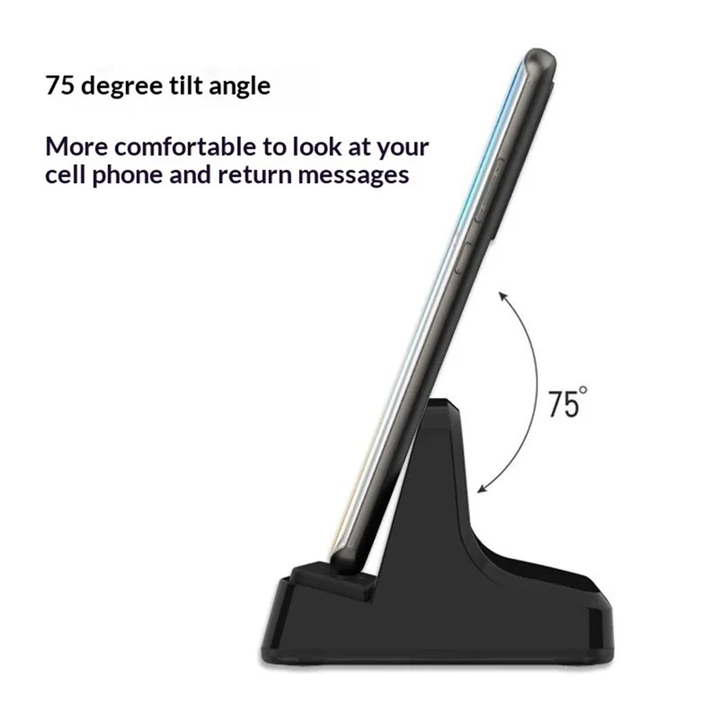 UC-03 Type-C Phone Charging Station Desktop Stand 120W QC3.0 PD Fast Charge Adjustable Charging Dock - Black