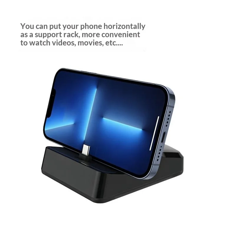 UC-03 Type-C Phone Charging Station Desktop Stand 120W QC3.0 PD Fast Charge Adjustable Charging Dock - Black