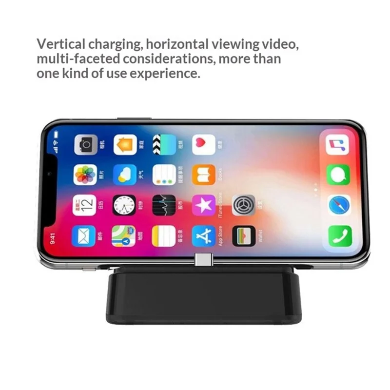 UC-03 Type-C Phone Charging Station Desktop Stand 120W QC3.0 PD Fast Charge Adjustable Charging Dock - Black