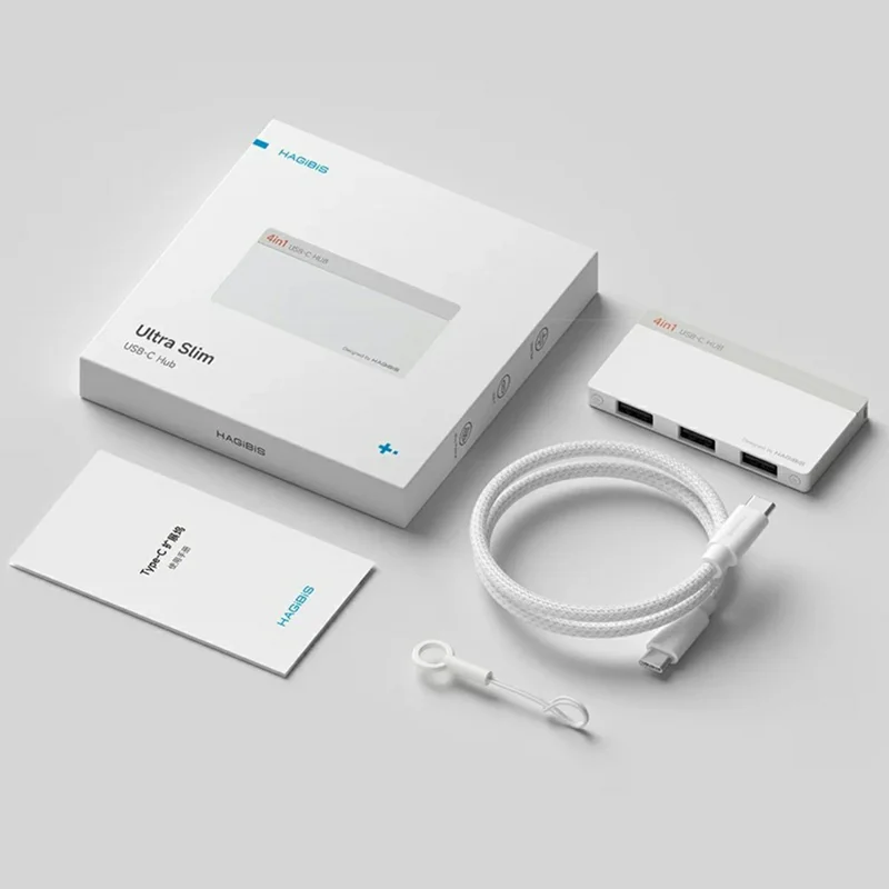 HAGIBIS KZWN02 USB-C Hub 4K / 60Hz HD 5Gbps 3x USB-A with PD 100W Input for Laptops