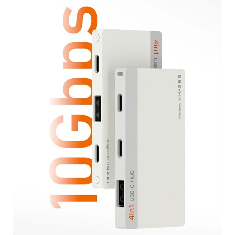 HAGIBIS KZWN02 USB-C-Hub 10 Gbps Datenübertragungs-Adapter 5 V / 3 A Stromzufuhr zur Erweiterung für Laptop