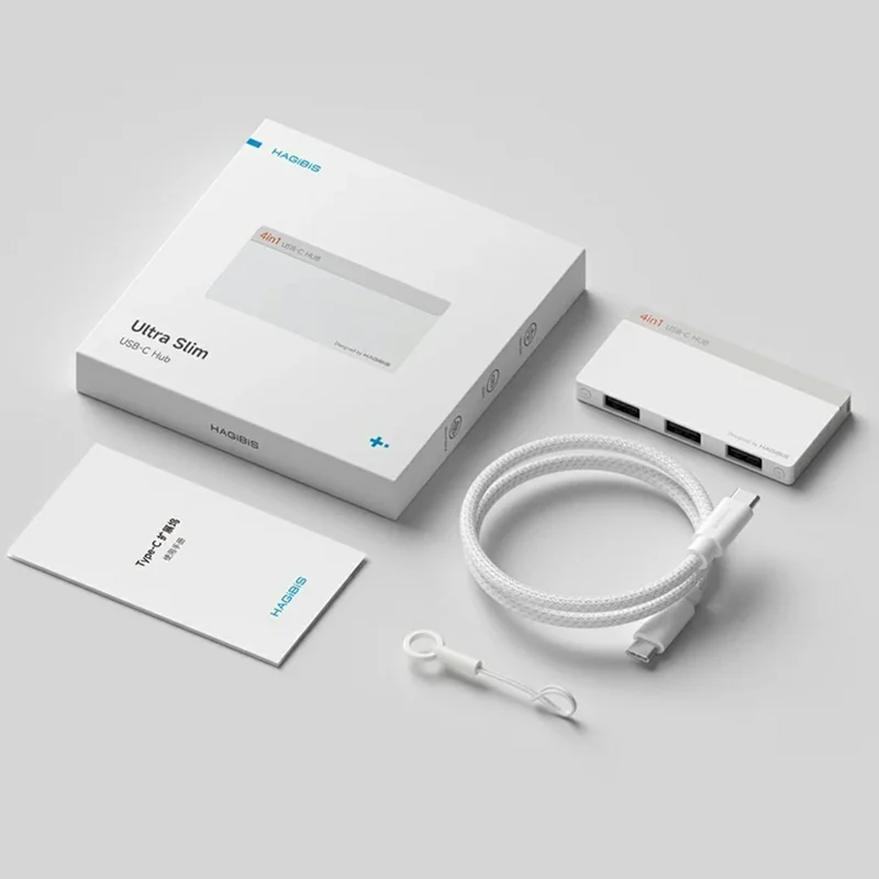 HAGIBIS KZWN02 USB-C-Hub 10 Gbps Datenübertragungs-Adapter 5 V / 3 A Stromzufuhr zur Erweiterung für Laptop