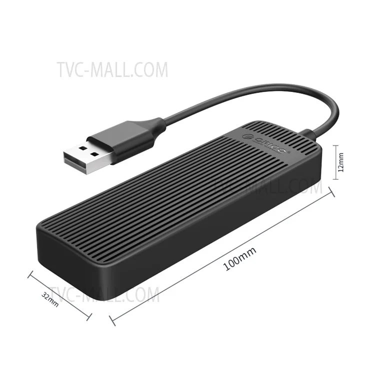 ORICO FL02 Multi-Port USB2.0 Hub Mini Portable Mini USB Adapter High-speed Sync Converter for Laptops - Black