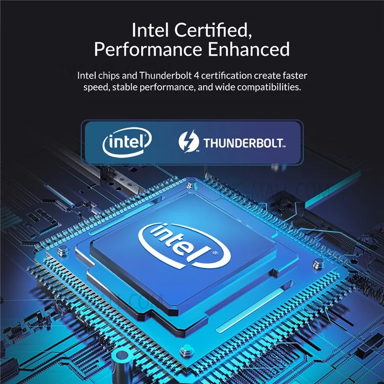 Station d'accueil Thunderbolt 3 ORICO ORICO-TB3-S2-GY-BP avec boîtier SSD double baie M.2 NVMe/NGFF, hub USB C slim avec prise jack 3,5 mm
