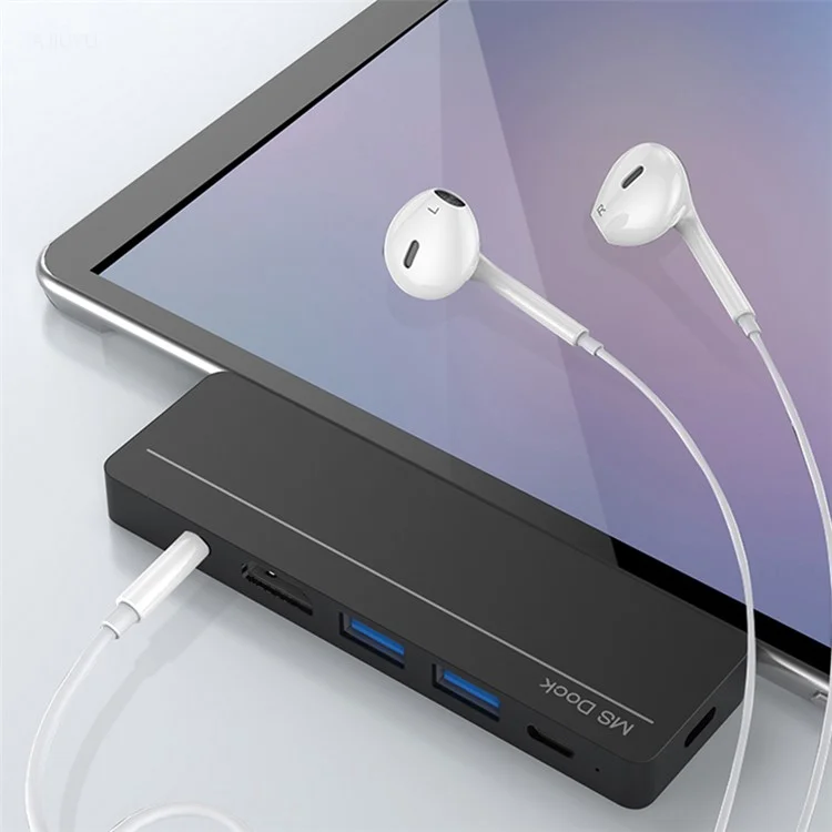 Station d'accueil portable à double port Type-C pour Surface Pro X / Pro 8 avec hub USB léger