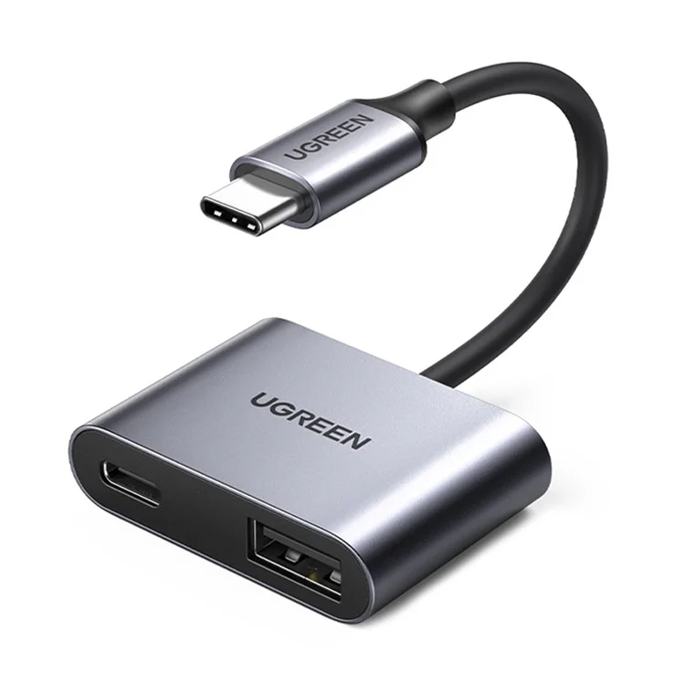 UGREEN Hub USB-C Tipo-C Maschio a PD 60W+USB 3.0 Femmina Adattatore 5Gbps Trasferimento Dati Convertitore per MacBook Laptop