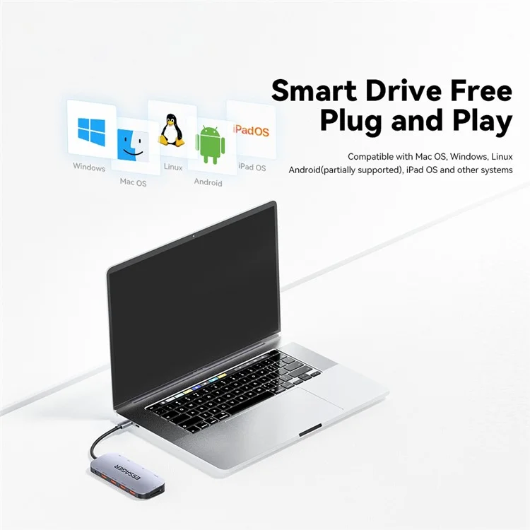 ESSAGER 11 in 1 Multi-porta Hub USB 4K HD PD 100W Stazione di ricarica rapida Supporto lettore di schede TF / SD 