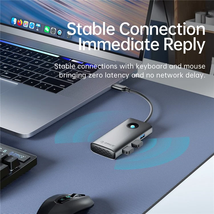 ORICO PW11-5P 5 in 1 Docking Station 4K Video PD 60W Charging Multifunctional Type-C Hub - Dark Grey