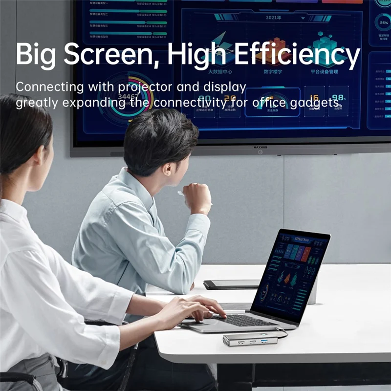 ORICO PW11-5P 5 in 1 Docking Station 4K Video PD 60W Charging Multifunctional Type-C Hub - Silver