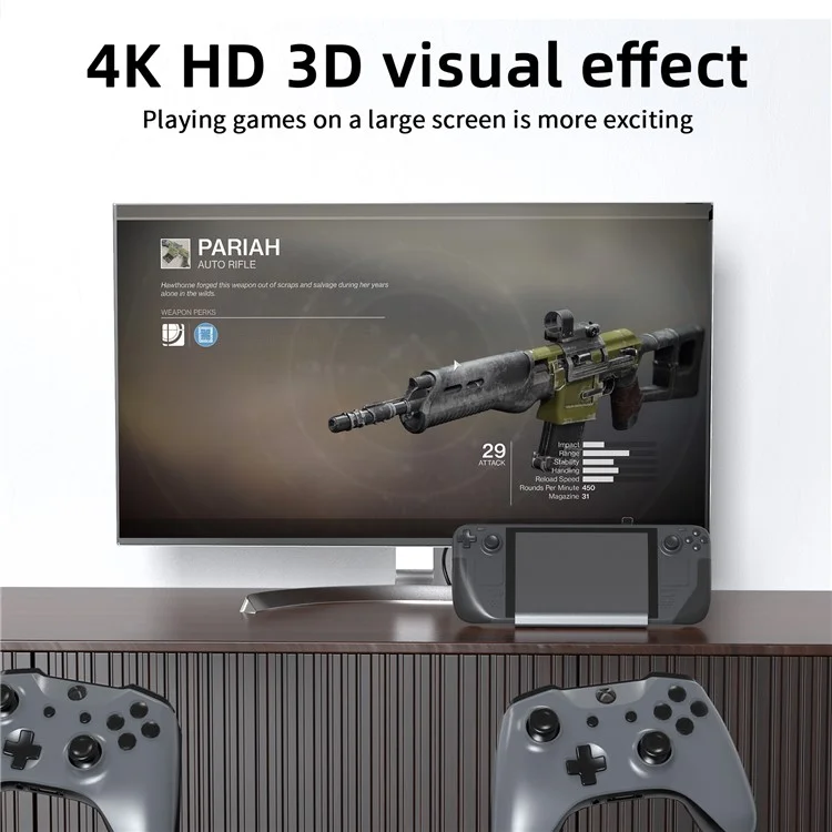 BS107 Type-C to PD+HD+USB3.0*2+USB2.0+USB-C+RJ45 Hub Adapter 7-in-1 Gaming Docking Station für Steam Deck