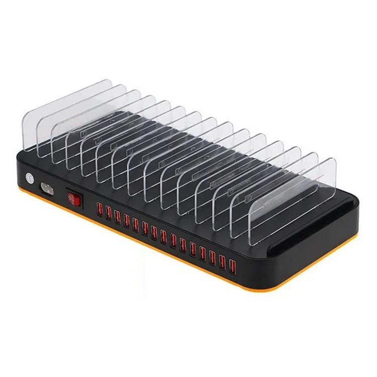 8815 Mobile Phone Tablet Charger 15 Port USB Charging Station 5V 20A 100W High Power Charging Stand (with CE) - UK Plug
