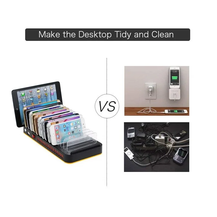 8815 Mobile Phone Tablet Charger 15 Port USB Charging Station 5V 20A 100W High Power Charging Stand (with CE) - UK Plug