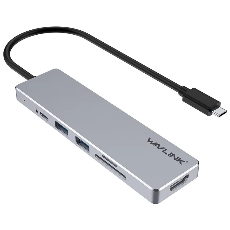 WAVLINK UHP3407 Convertitore USB-C a HD 4K Splitter Mini Dock Stazione Portatile Hub Adattatore Type-C 