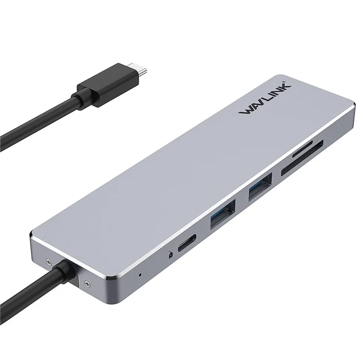 Wavlink UHP3407 USB-C a HD Converter 4K Splitter Mini Estación de Acoplamiento Portable Tipo c.