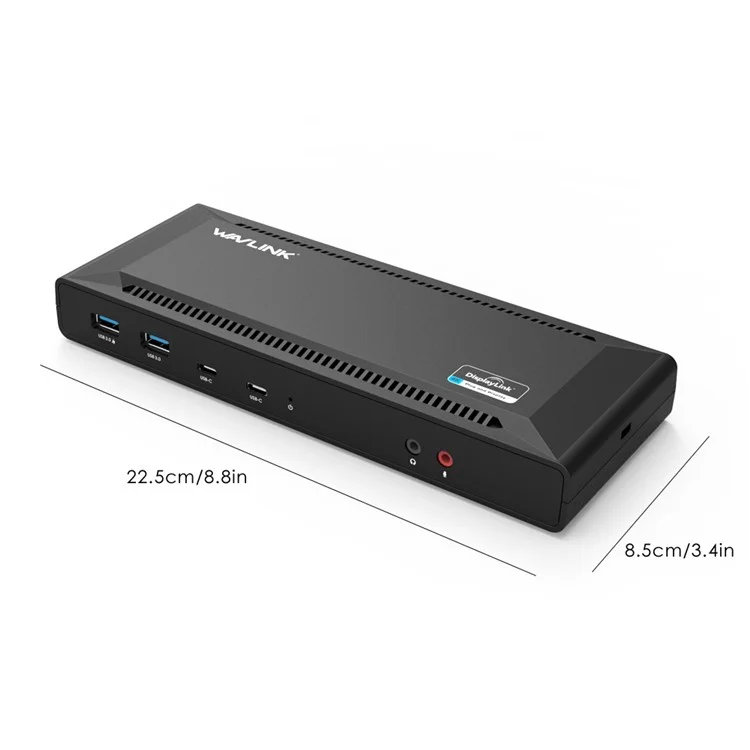 WAVLINK UG69PD2 Estação de Acoplamento Multifuncional Dual 4K 65W Carregamento Rápido Estação de Acoplamento Multiporta para Laptops - Plugue EUA