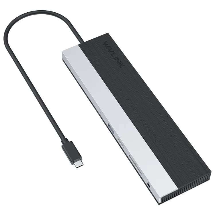 WAVLINK UMD03 12 in 1 Type-C HUB Triple Display USB-C Multiport Adapter with HD, VGA, Ethernet, USB-C, USB3.0, USB2.0, Card Reader, Audio