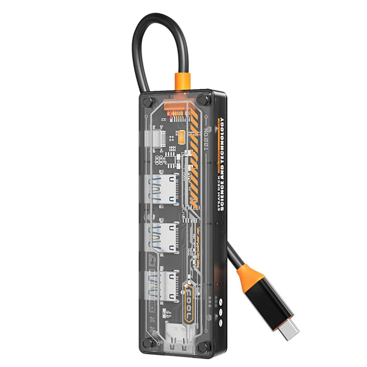 SW5H 5 Porte Type-C Hub Adattatore Type-C a Type-C PD Ricarica Rapida+USB 3.0+USB 2.0x2+HD Dock Station Chiaro Convertitore