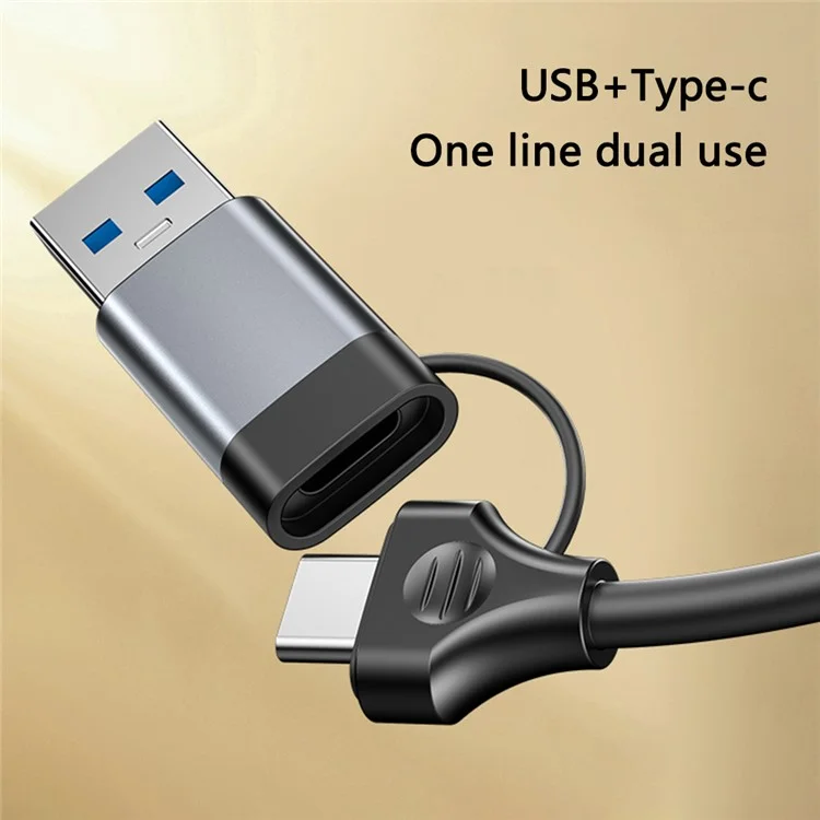 YESIDO HB20 USB + Type C Hub Adapter Converter with USB 3.0 + 3xUSB 2.0 + PD 100W USB-C Ports