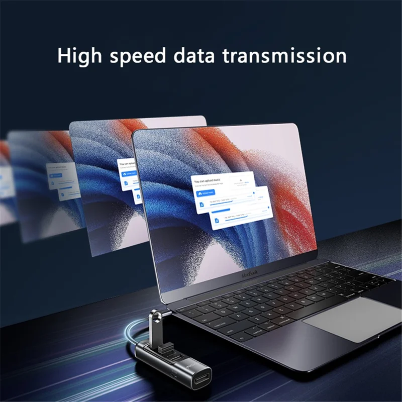 YESIDO HB23 5-in-1 Type-C Hub Adapter Multi Port USB-C Docking Station with USB3.0+2 USB2.0+DP+PD 100W