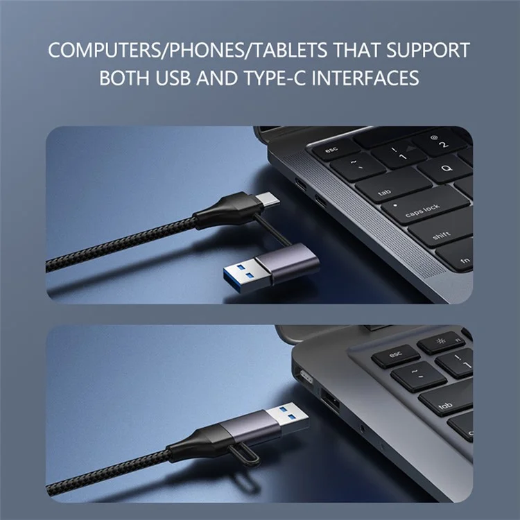 T202 For Lenovo Huawei Xiaomi Laptop Tablet USB+Type-C 3.0 Data Hub to USB 3.0+3xUSB 2.0 Ports
