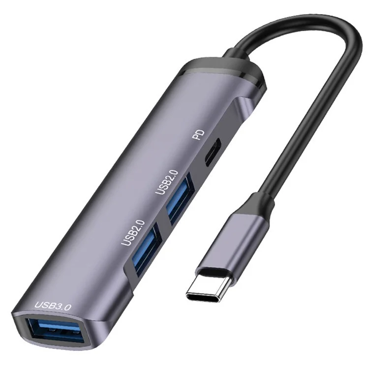 T506 USB-C 3.0 Adapter Hub Multi-Port Converter to PD+USB 3.0+2xUSB 2.0