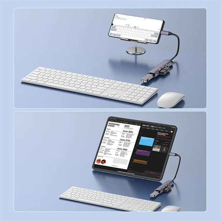T506 USB-C 3.0 Adapter Hub Multi-Port Converter to PD+USB 3.0+2xUSB 2.0