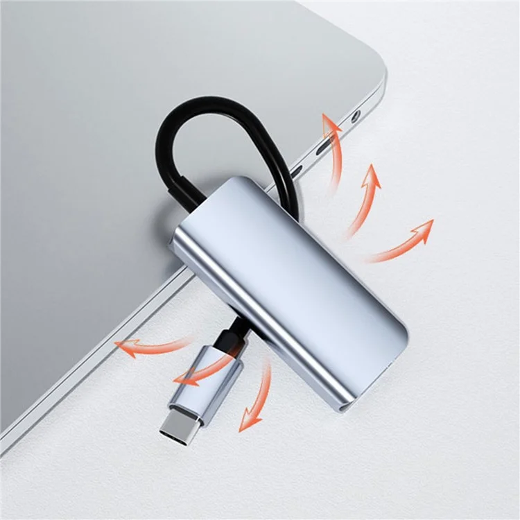 2122 Laptop Expansion Type-C a USB3.0+HD+PD Hub Splitter Multi-Funcional Estación de Acoplamiento