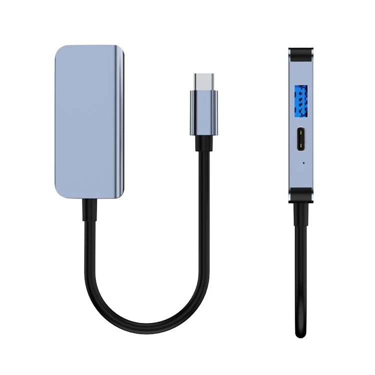 2122 Laptop Expansion Type-C a USB3.0+HD+PD Hub Splitter Multi-Funcional Estación de Acoplamiento