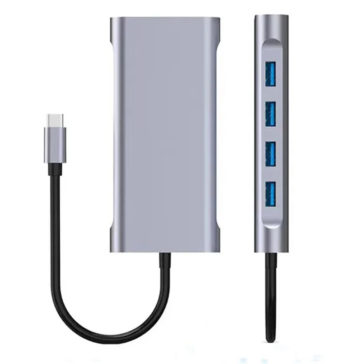 Estación de acoplamiento 2110 11 en 1 con conector Type-C 4K*2K@30Hz Centro de conexión multipuerto USB Lector de tarjetas Adaptador