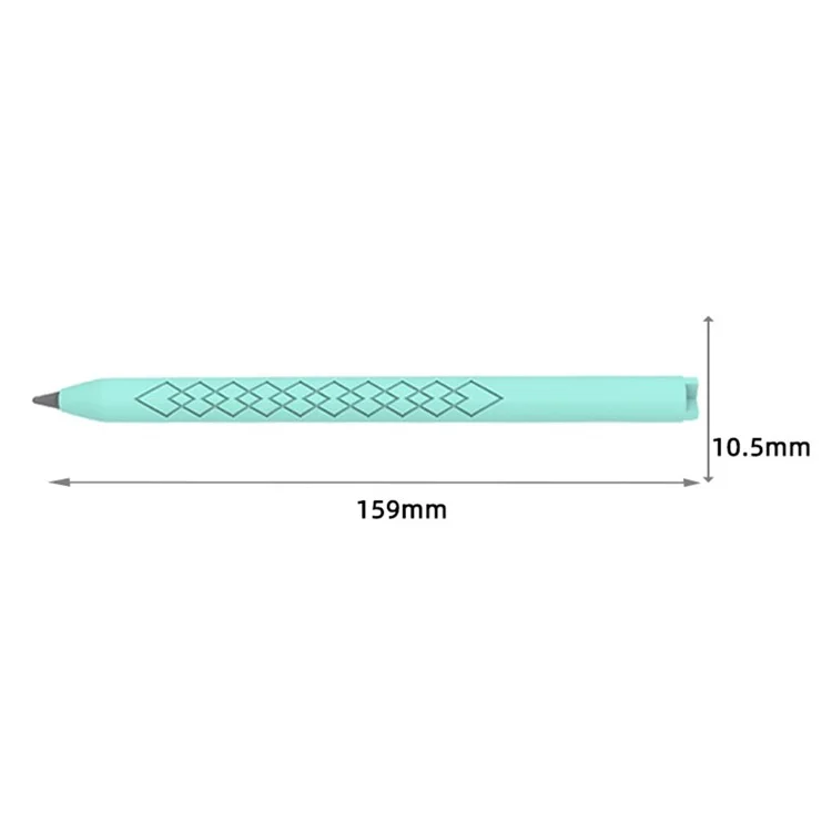 Para Apple Pencil 3 (USB-C) Funda Protectora de Silicona Antiincrustante con Textura de Diamante - Verde Menta