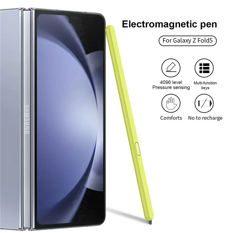 For Samsung Galaxy Z Fold6 5G / Z Fold5 5G Stylus Replacement Electromagnetic Pen (Without Bluetooth-Compatible) - Yellow